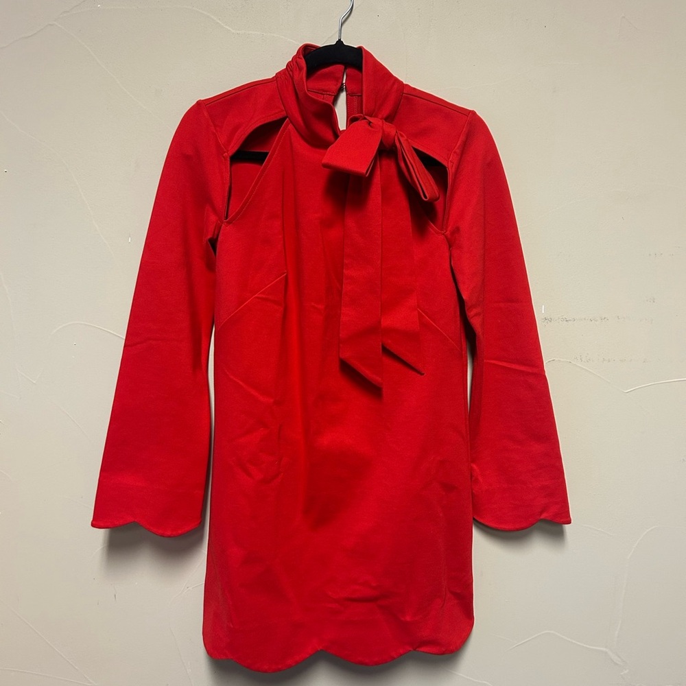 Anthropologie Red Mini Dress